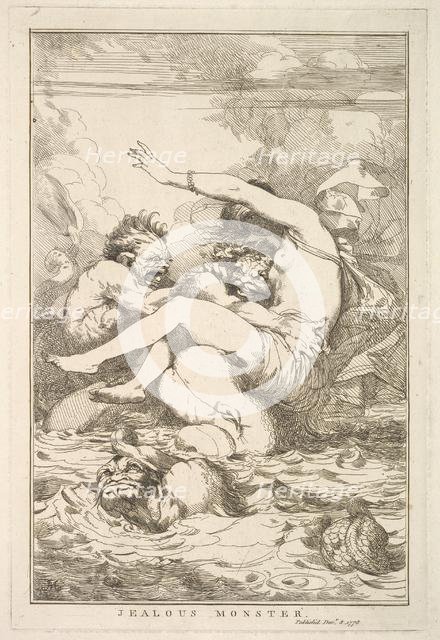 Jealous Monster (from Fifteen Etchings Dedicated to Sir Joshua Reynolds), December 8, 1778. Creator: John Hamilton Mortimer.