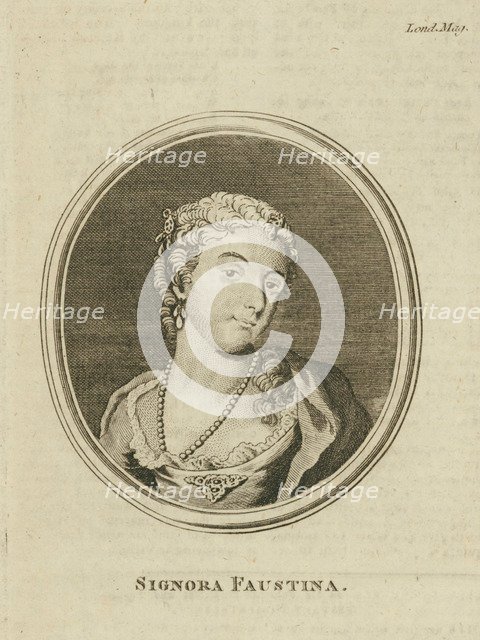Faustina Hasse, born Bordoni (1697-1781), 1777.