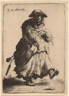 Beggar Woman Playing the Violin, 1632. Creator: Jan Georg van Vliet.