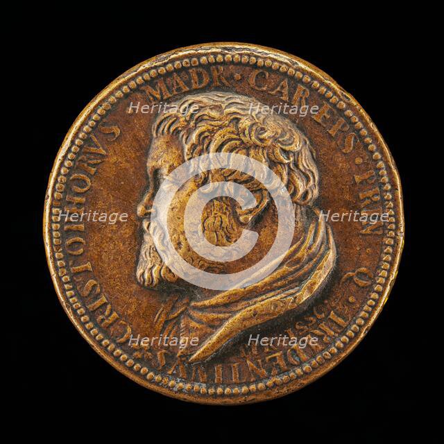 Cristoforo Madruzzo, 1512-1587, Cardinal, Prince Bishop of Trent 1539..., [obverse], probably 1551. Creator: Pietro Paolo Galeotti.