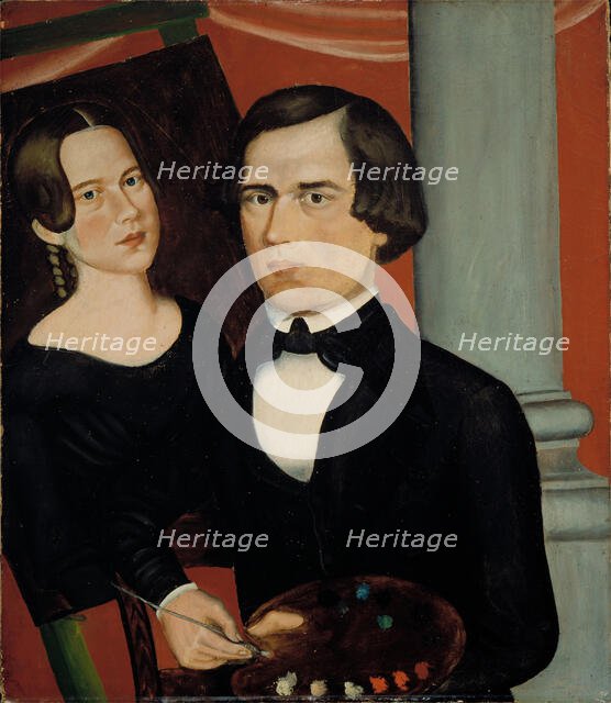 Artist and his Subject, c1845. Creator: Unknown.