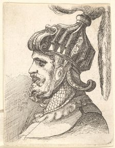Helmeted head, 1662-78. Creator: Francis Place.
