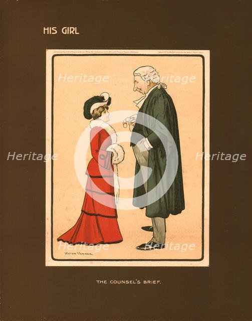 His Girl, The Counsel's Brief. Creator: Victor Venner.