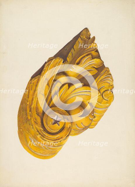 Ship's Billethead from Richard S. Leaming, c. 1939. Creator: Frances Cohen.