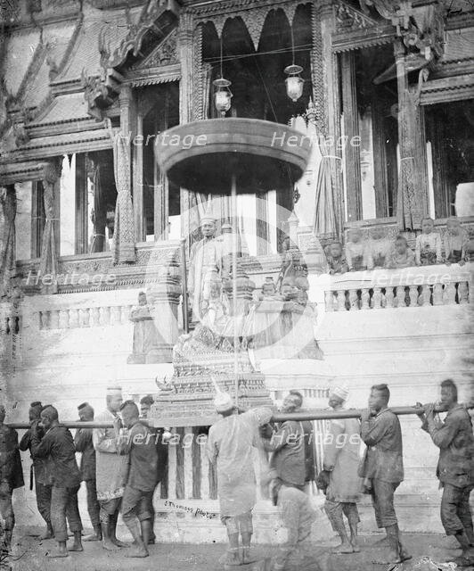 Siam (Thailand): the tonsurate ceremony of Prince Chulalongkorn, day 2, 1865. Creator: John Thomson.