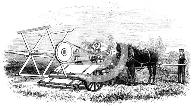 The International Exhibition: Crosskill's Bell's reaping-machine, 1862. Creator: Unknown.
