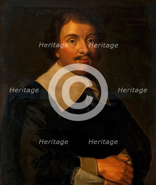 A man designated as "Dr Alexander Leighton (1568-1649)", c1610s. Creator: Unknown.