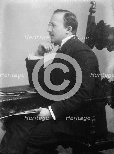 Dr. Franz Nagelschmidt seated at desk, 1910. Creator: Bain News Service.