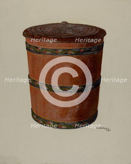 Pa. German Pail and Cover, 1938. Creator: Eugene Shellady.
