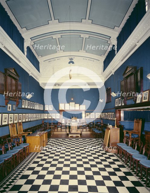 Interior view of the Masonic Hall, Pangbourne, Berkshire, 2000. Artist: JO Davies