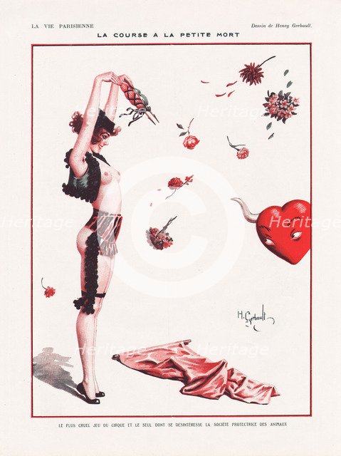 La course à la petite mort. La Vie Parisienne Magazine Cover, 1922. Artist: Gerbault, Henry (1863-1930)