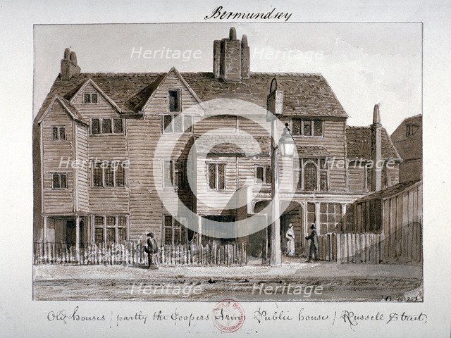 Coopers' Arms inn, Tanner Street, Bermondsey, London, 1828. Artist: John Chessell Buckler