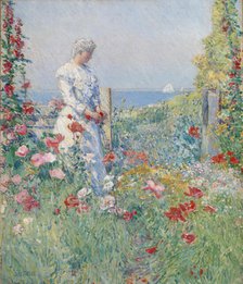 In the Garden (Celia Thaxter in Her Garden), 1892. Creator: Frederick Childe Hassam.