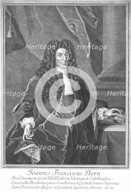'Joannes Franciscus Born', early 18th century. Artist: Martin Bernigeroth.