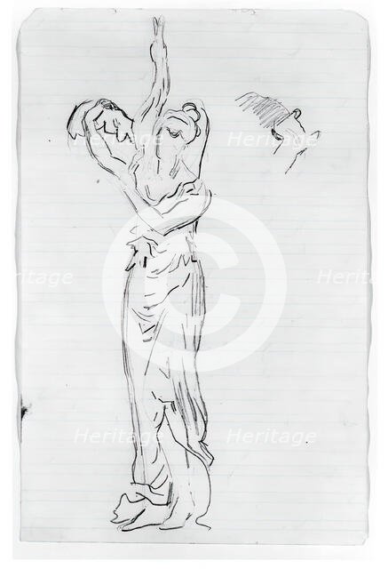 Nymph With Bittern, 1875-1876. Creator: Thomas Eakins.