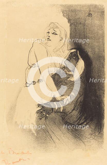 At the Renaissance: Sarah Bernhardt in "Phedre" (A la Renaissance: Sarah Bernhardt...), 1893. Creator: Henri de Toulouse-Lautrec.