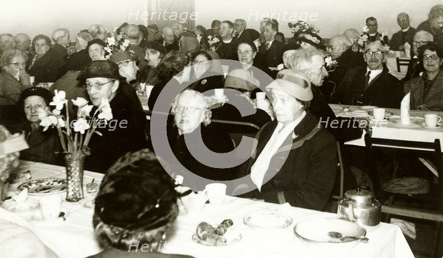 TOC H old people's Christmas party, Bingham, Nottinghamshire, 1940s. Artist: G Nicholson