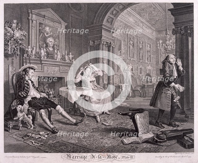 'Marriage a la Mode', 1745; plate II. Artist: Bernard Baron