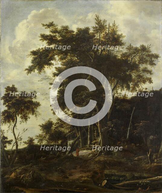 Forest landscape with a woodsman's shed, 1650-1692. Creator: Roelant Roghman.