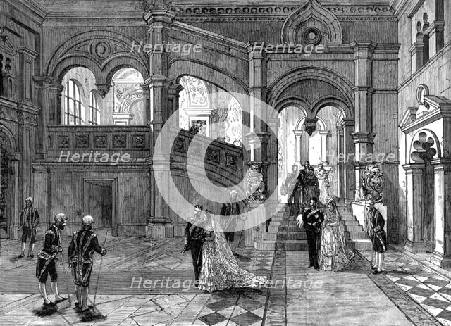 Sketches in Moscow, by our special artist: staircase in the ancient part of the Kremlin, 1874. Creator: Unknown.