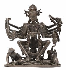 The Hindu Goddess Chamunda, 14th century. Creator: Unknown.