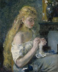Woman Crocheting, c1875. Creator: Pierre-Auguste Renoir.
