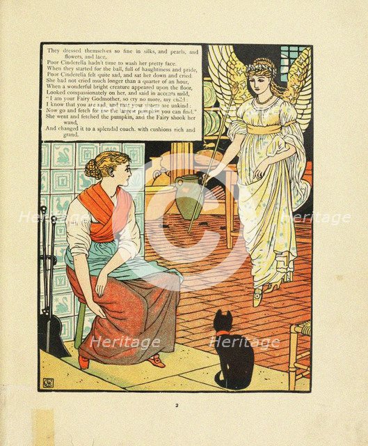 Illustration for Fairy Tale Cinderella. Artist: Crane, Walter (1845-1915)