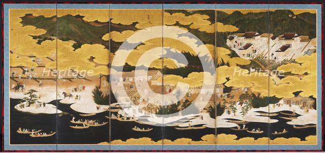 Famous Views of Omi, 1660s-90s. Creator: Unknown.