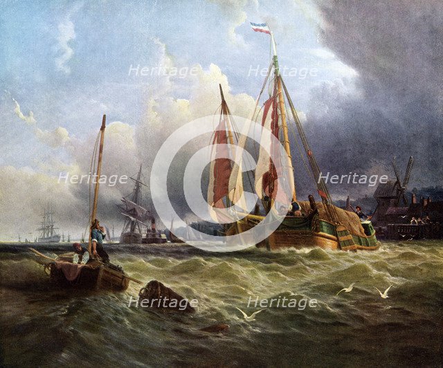 'Oude Schelde, Texel Island', 1862, (c1920).Artist: Clarkson Stanfield