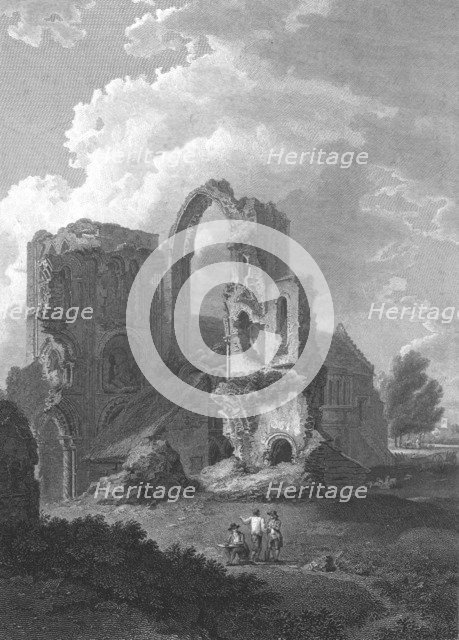 Castle Acre Priory, 1801. Artist: J Landseer.