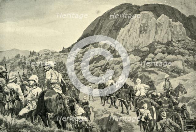 'Going Out to the Attack on Spion Kop on January 24', 1900. Creator: Richard Caton Woodville II.