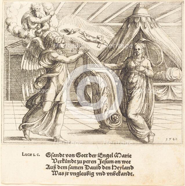 The Annunciation, 1548. Creator: Augustin Hirschvogel.