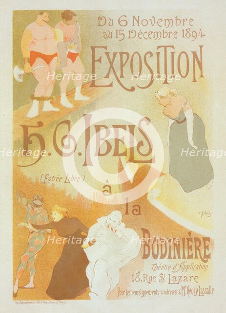 Affiche pour l' "Exposition de H. G. Ibels", à la Bodinière., c1898. Creator: Henri-Gabriel Ibels.