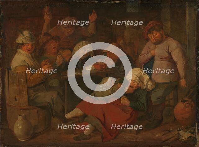 Poor Folk Drinking in a Tavern, c.1625-c.1630. Creator: Adriaen Brouwer.