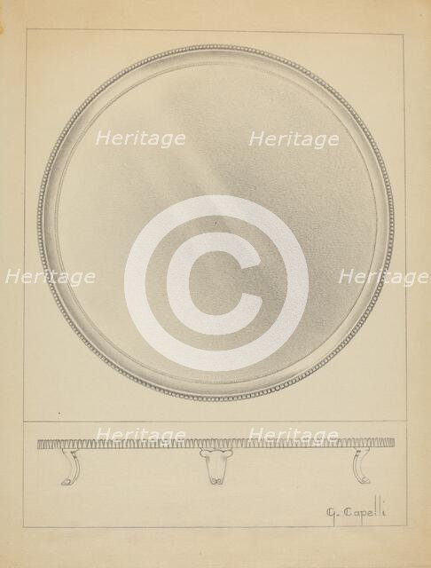 Silver Tray, c. 1936. Creator: Giacinto Capelli.