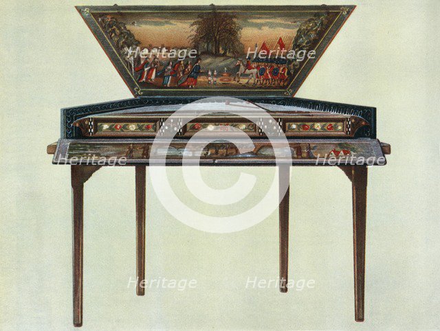 'Seventeenth century dulcimer from H. Boddington's collection', 1948. Artist: Unknown.