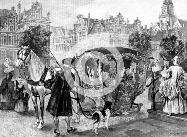 A Sledge-Coach in Old-World Amsterdam, 1898. Creator: P Naumann.