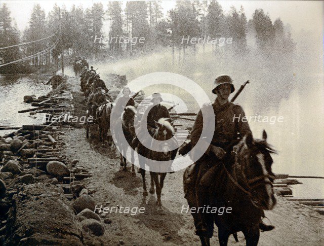 German Horse Cavalry, German/Russian front, c1942. Artist: Unknown