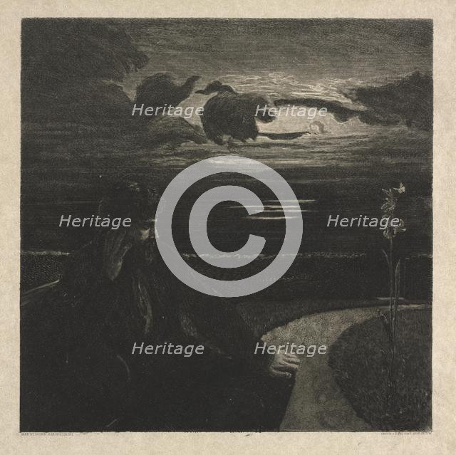 Night, from On Death, Part I, Opus XI (Nacht, Vom Tode, Erster Teil, Opus XI), 1889. Creator: Max Klinger (German, 1857-1920).