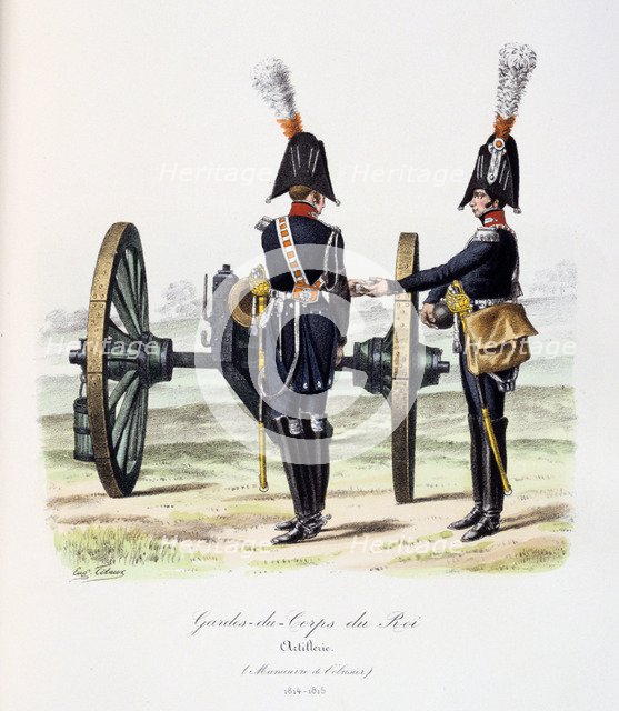 Gardes-du-Corps de Roi, Artillery, 1814-15 Artist: Eugene Titeux