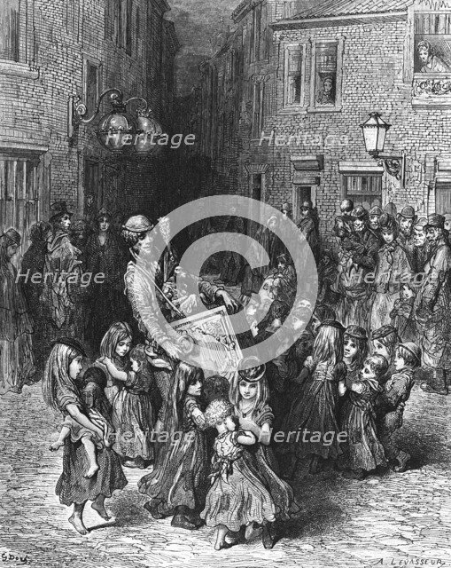 'The Organ in the Court', 1872. Artist: A Levasseur