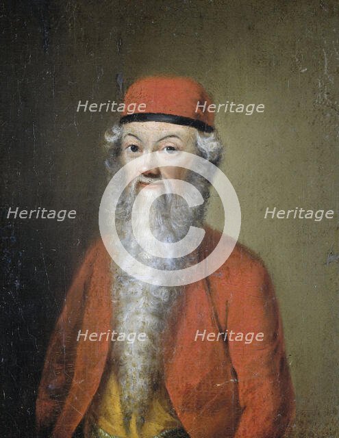 Naive or caricatured portrait of Jean-Etienne Liotard at the age of about 54, c.1752-c.1800.  Creator: Anon.