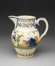 The Fox and the Grey Goose Nursery Rhyme Jug, Staffordshire, c. 1800. Creator: Staffordshire Potteries.