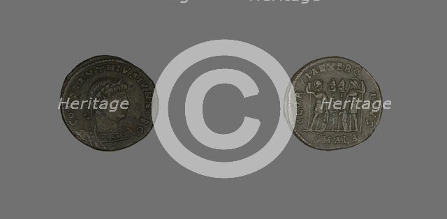 Follis (Coin) Portraying Emperor Constantine II as Caesar, 333-335. Creator: Unknown.
