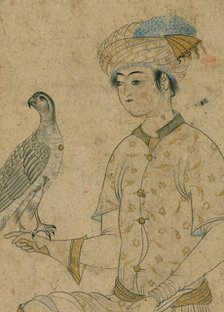 Youth with a Falcon, late 10th century AH/AD 16th century-early 11th century AH/AD 17th century. Creator: Unknown.