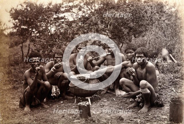South Africa: Natal people eating, between 1800 and 1899. Creator: Unknown.