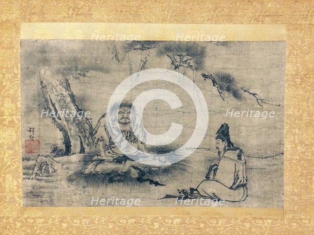 Zen Encounter (Niaoke Daolin and Bai Juyi), 16th century. Creator: Kenko Shokei.