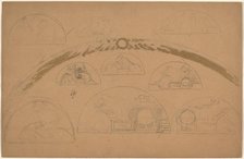 Studies for Lunettes [recto], 1890/1897. Creator: Charles Sprague Pearce.