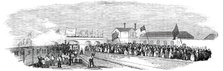 The Station at Huntingdon, 1850. Creator: Unknown.