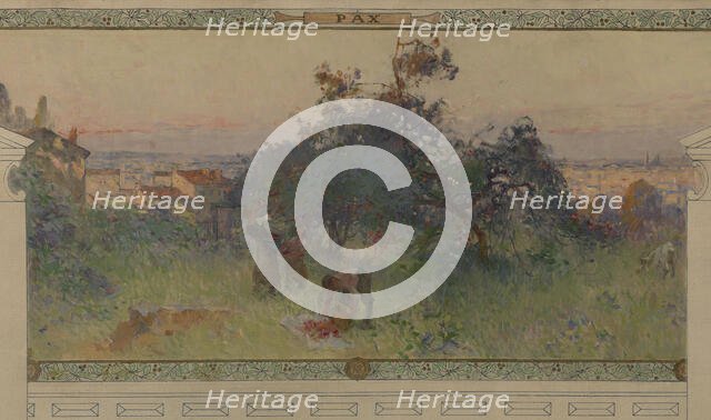 Sketch for the reception hall in the town hall of Vanves: Peace, between 1902 and 1903. Creator: Henri Gaston Darien.